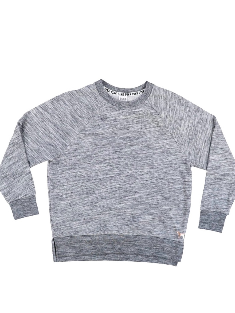 PINK Victoria's Secret Heather Gray Crewneck Sweatshirt Pullover sz. XS